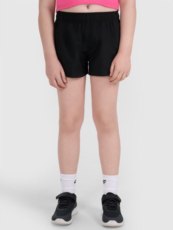 4F Spodenki plażowe boardshorty dziewczęce - czarne 122/128 (6-8 lat)