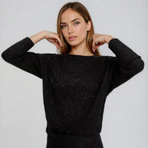 Błyszcząca bluzka czarna