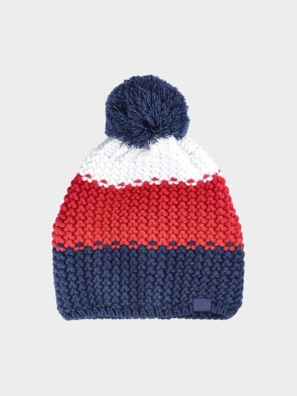 4F Czapka zimowa z pomponem męska - multikolor