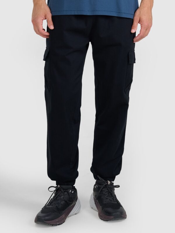 4F Spodnie casual cargo męskie - czarne