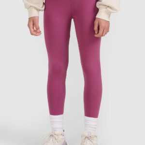 4F Legginsy dzianinowe dziewczęce - fioletowe 146 (10-11 lat)