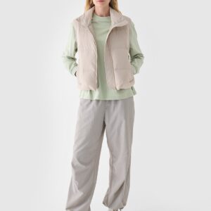 4F Longsleeve regular z nadrukiem damski - khaki