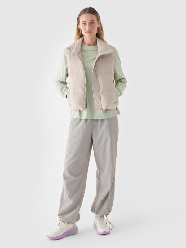 4F Longsleeve regular z nadrukiem damski - khaki