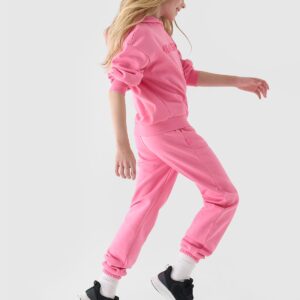 4F Spodnie dresowe joggery dziewczęce - różowe 164 (13-14 lat)