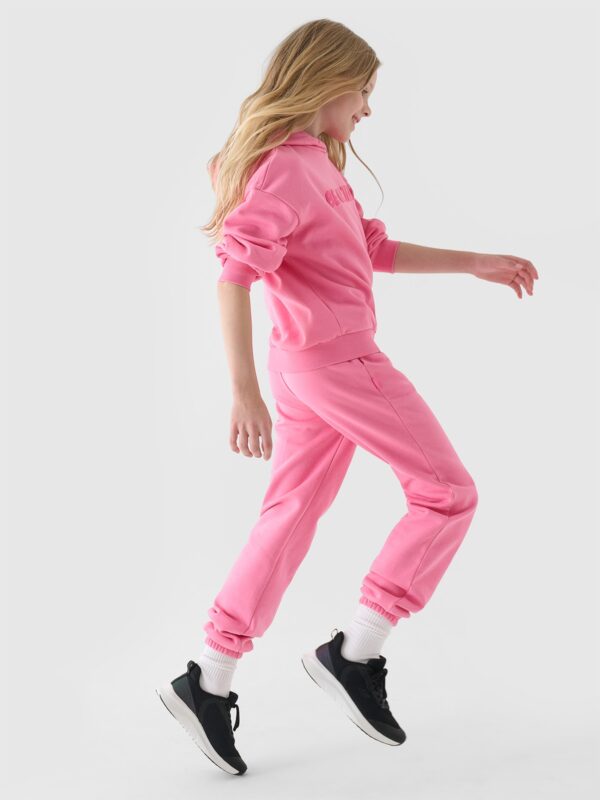 4F Spodnie dresowe joggery dziewczęce - różowe 164 (13-14 lat)