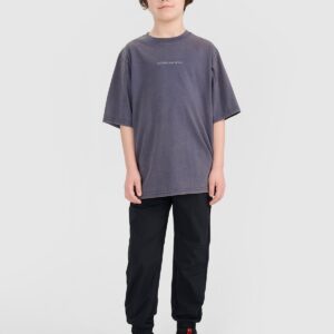 89f30870128eadb63db02cf6df1dc870bc3743a0 4F T-shirt oversize z nadrukiem chłopięcy - szary 152 (11-12 lat)