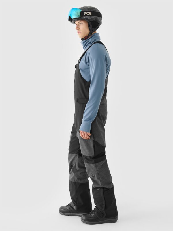 4F Spodnie snowboardowe z szelkami membrana 10000 męskie - czarne