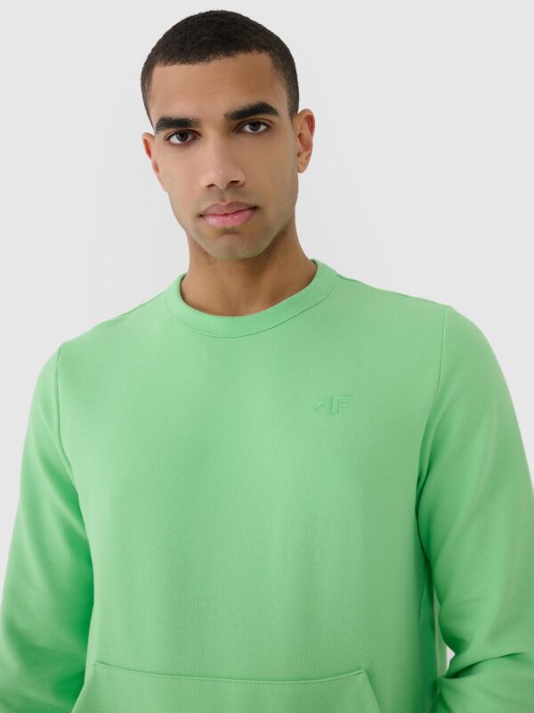 4F Bluza dresowa nierozpinana bez kaptura męska - zielona