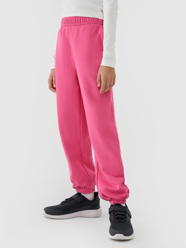 4F Spodnie dresowe joggery dziewczęce - różowe 164 (13-14 lat)