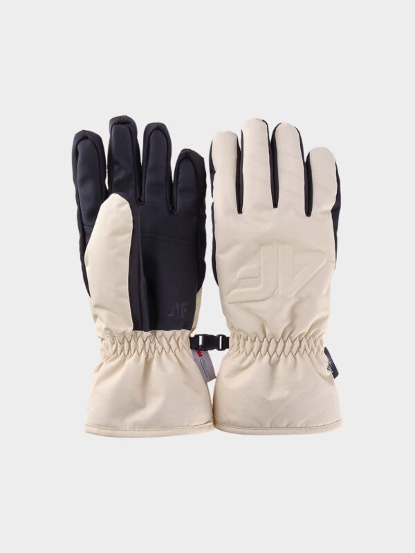 4F Rękawice narciarskie Thinsulate damskie - beżowe