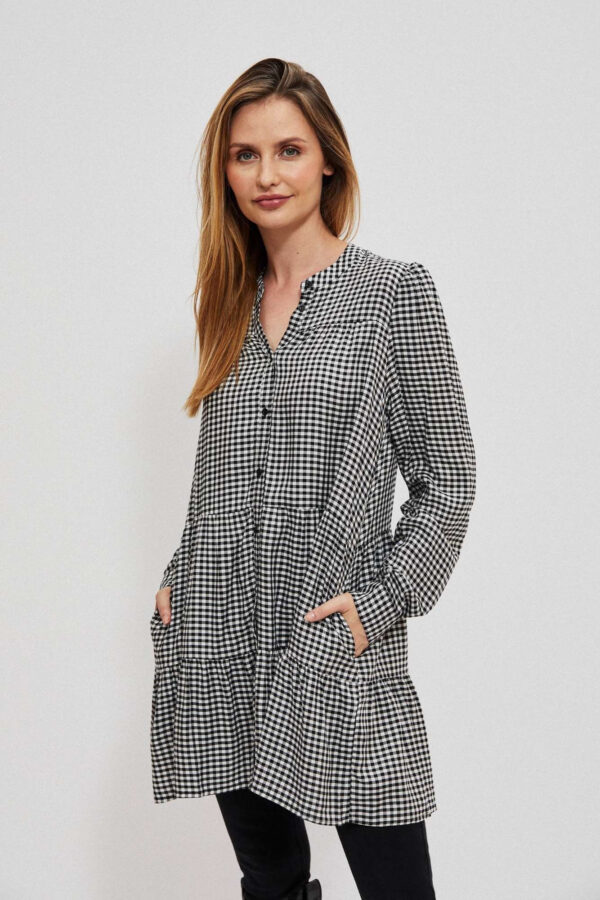 8b59225444d39970de9b36c4898311c34d2e1a1e Koszula z falbaną biało czarna