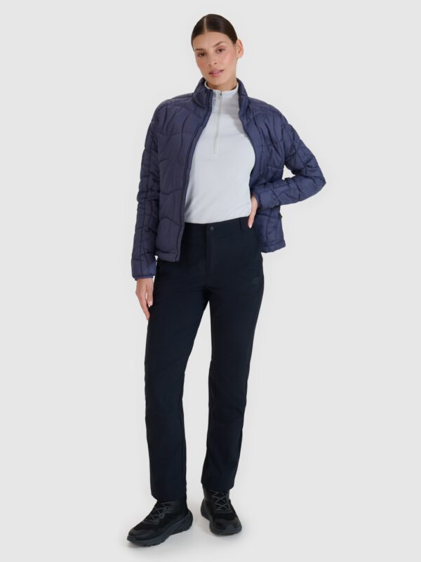 4F Kurtka puchowa trekkingowa z wypełnieniem Primaloft Silver damska - szara