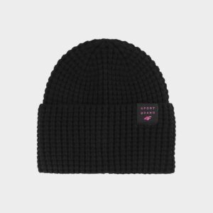 4F Czapka zimowa dziewczęca - czarna