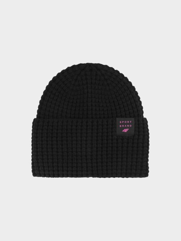 8c6d3cc30b3ee870562a953914796bd82357fc7a 4F Czapka zimowa dziewczęca - czarna