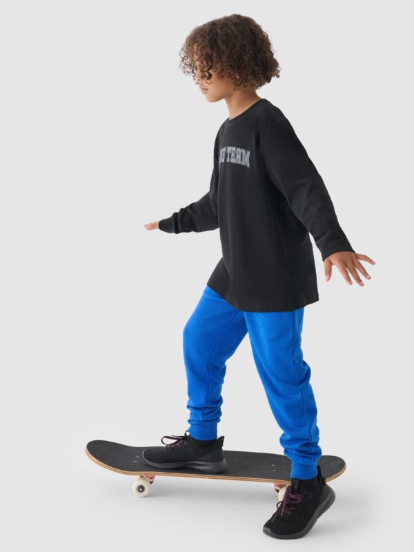 4F Longsleeve oversize chłopięcy - czarny 128 (7-8 lat)