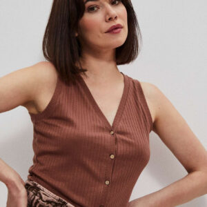 8d814ccf06d9c885481b7a90d2c55778a49eab5f Prążkowany top czekoladowy