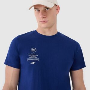 8d92fdf61321c8cfa2ecf866c954521fd3f7020c 4F T-shirt regular z nadrukiem męski - granatowy