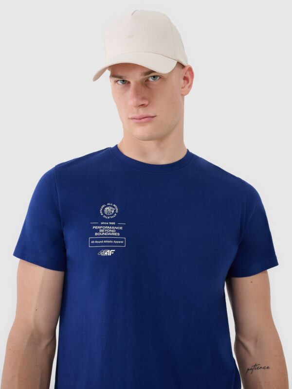 8d92fdf61321c8cfa2ecf866c954521fd3f7020c 4F T-shirt regular z nadrukiem męski - granatowy