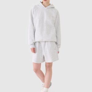 4F Bluza dresowa nierozpinana z kapturem uniseks - szara