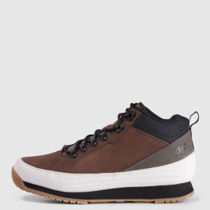 4F Buty przejściowe miejskie męskie - brązowe