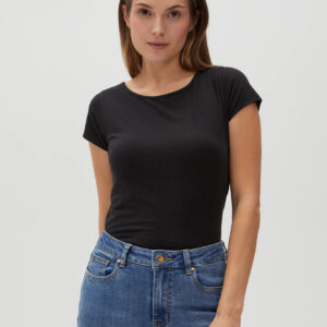 Dopasowany t-shirt czarny