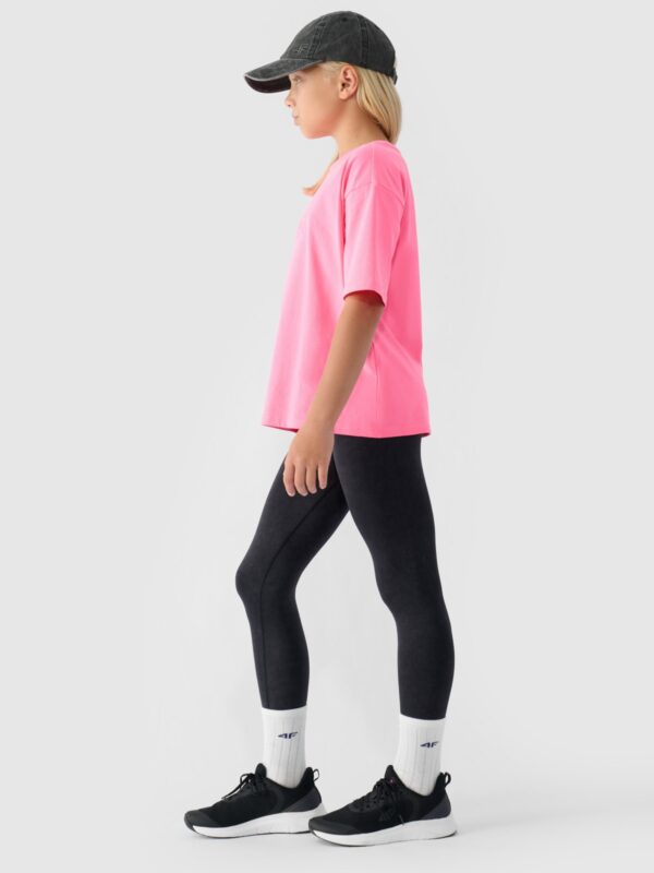 8e2ed8dd13f1f0476588342e33f0493ad1ddf867 4F Legginsy bezszwowe dziewczęce - czarne 152/158 (11-13 lat)