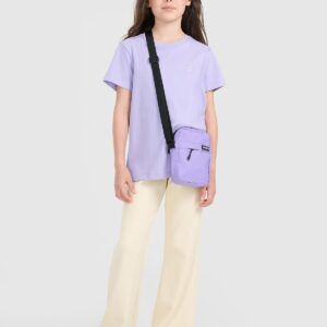 8e5bb881cc4bf7bbc6aa75aafddab67076c83a6b 4F T-shirt regular z nadrukiem dziewczęcy - fioletowy 152 (11-12 lat)