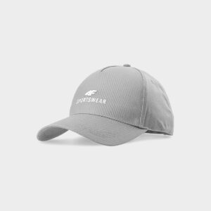 4F Czapka z daszkiem strapback uniseks - szara