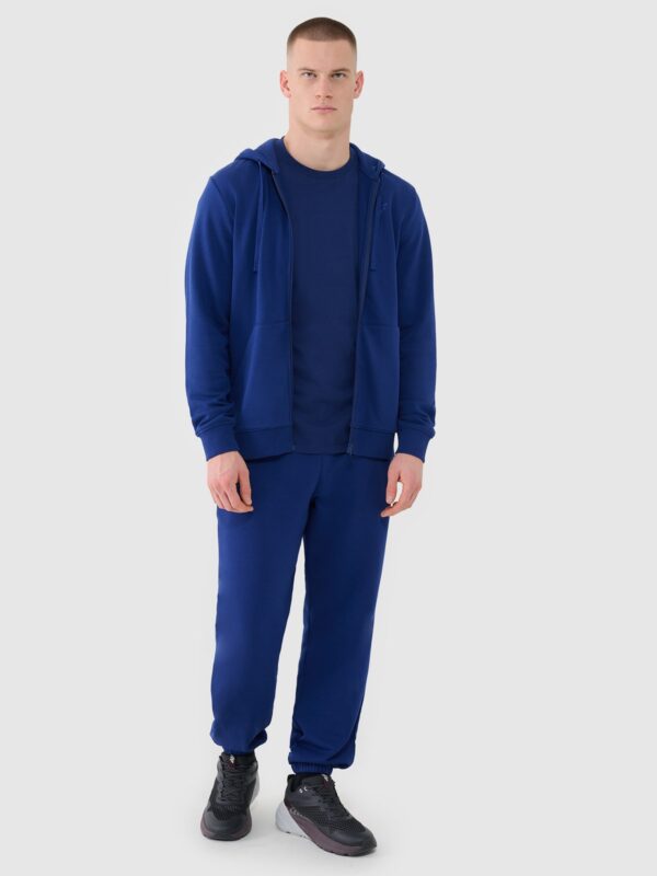 4F Bluza dresowa rozpinana z kapturem męska - granatowa