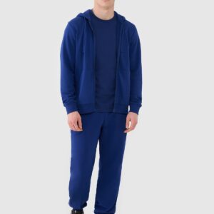 4F Bluza dresowa rozpinana z kapturem męska - granatowa