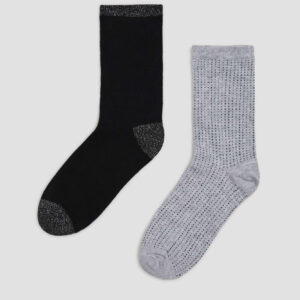 2 pack skarpet z metaliczną nitką