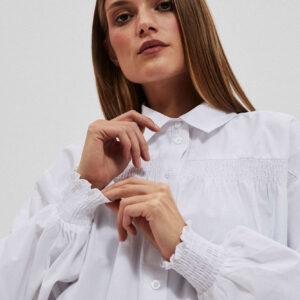 90fced455c35c9c71843f59b6037cc41a2a6a231 Koszula z bufiastymi rękawami i kołnierzykiem biała