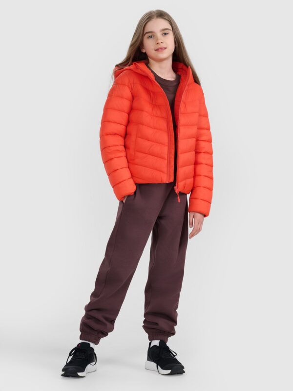 4F Kurtka puchowa z wypełnieniem syntetycznym chłopięca - czerwona 146 (10-11 lat)