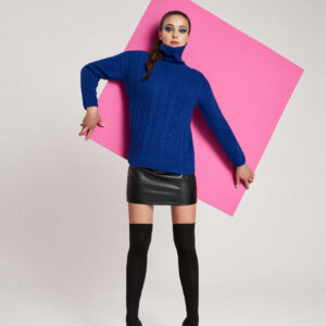 91534b9a01d388cbb0ac8c9c47079b8e555808ae Sweter w warkoczowy splot lazurowy