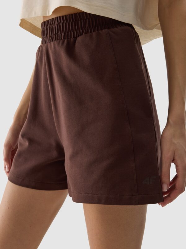 4F Spodenki dresowe damskie - brązowe