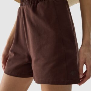 4F Spodenki dresowe damskie - brązowe