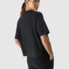 4F T-shirt oversize z nadrukiem damski - czarny