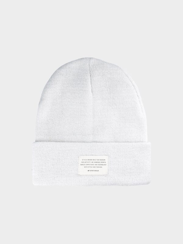 4F Czapka zimowa uniseks - biała