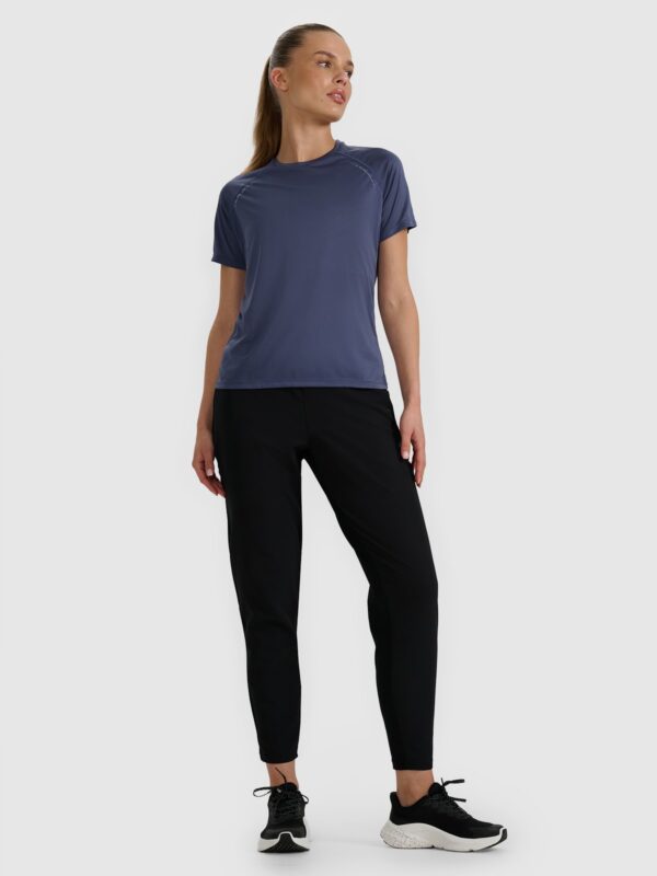 4F Koszulka do biegania regular szybkoschnąca damska - granatowa