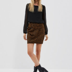 94612e74b0d79c7e32c4823fe52ded3df4826116 Spódnica z printem i metaliczną nitką