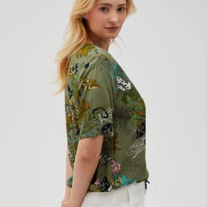 Oliwkowa koszula wiskozowa