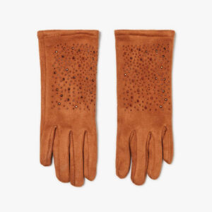 953e44ad0d6a8e6e29fb4ad0da543b5f7debf583 Rękawiczki z dżetami brązowe