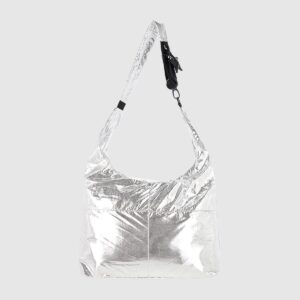 4F Duża torba na ramię - srebrna