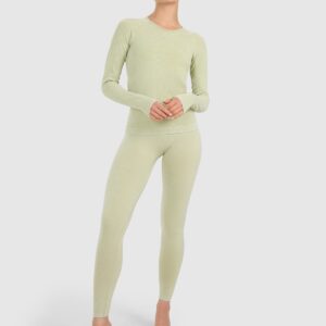 4F Longsleeve slim do jogi i pilatesu szybkoschnący damski - zielony