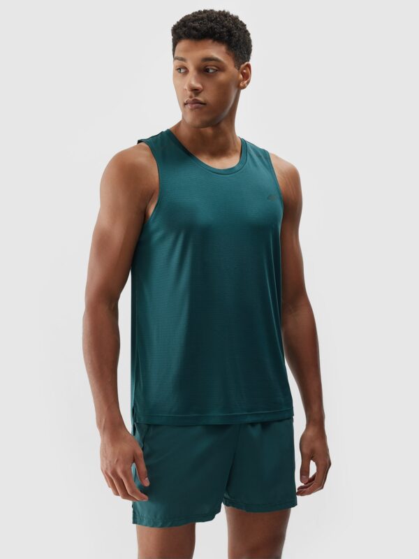 4F Spodenki do biegania szybkoschnące męskie - turkusowe