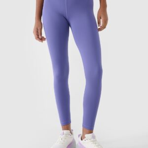 4F Legginsy treningowe z wysokim stanem damskie - granatowe