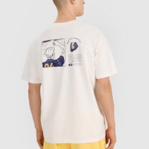 4F T-shirt oversize z nadrukiem męski - białe