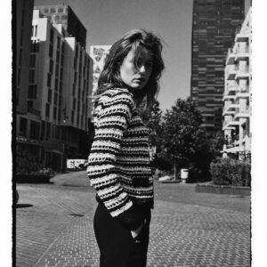 Kardigan w paski czarny