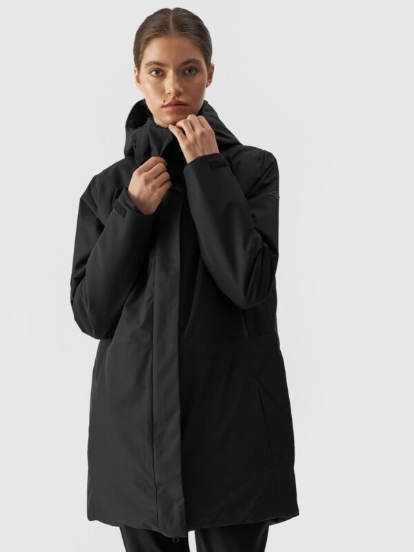992f6924304bea95ebd2bcbf5943d2b51412ef12 4F Parka przejściowa membrana 8000 damska - czarna