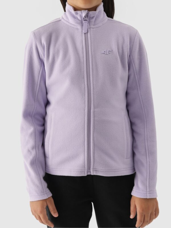 4F Polar slim ze stójką dziewczęcy - fioletowy 158 (12-13 lat)